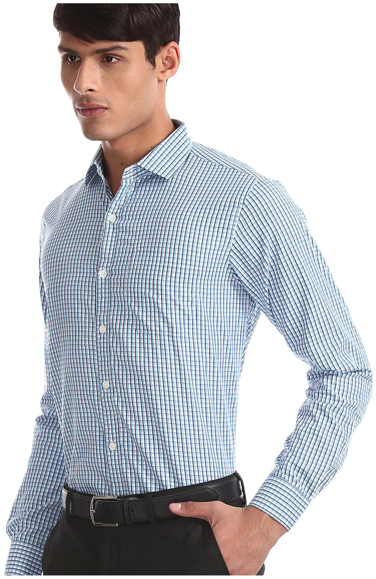 

Excalibur Men Slim fit Formal Shirt - Blue