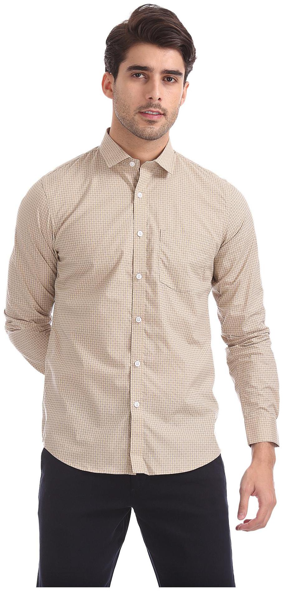 

Excalibur Men Slim fit Formal Shirt - Beige