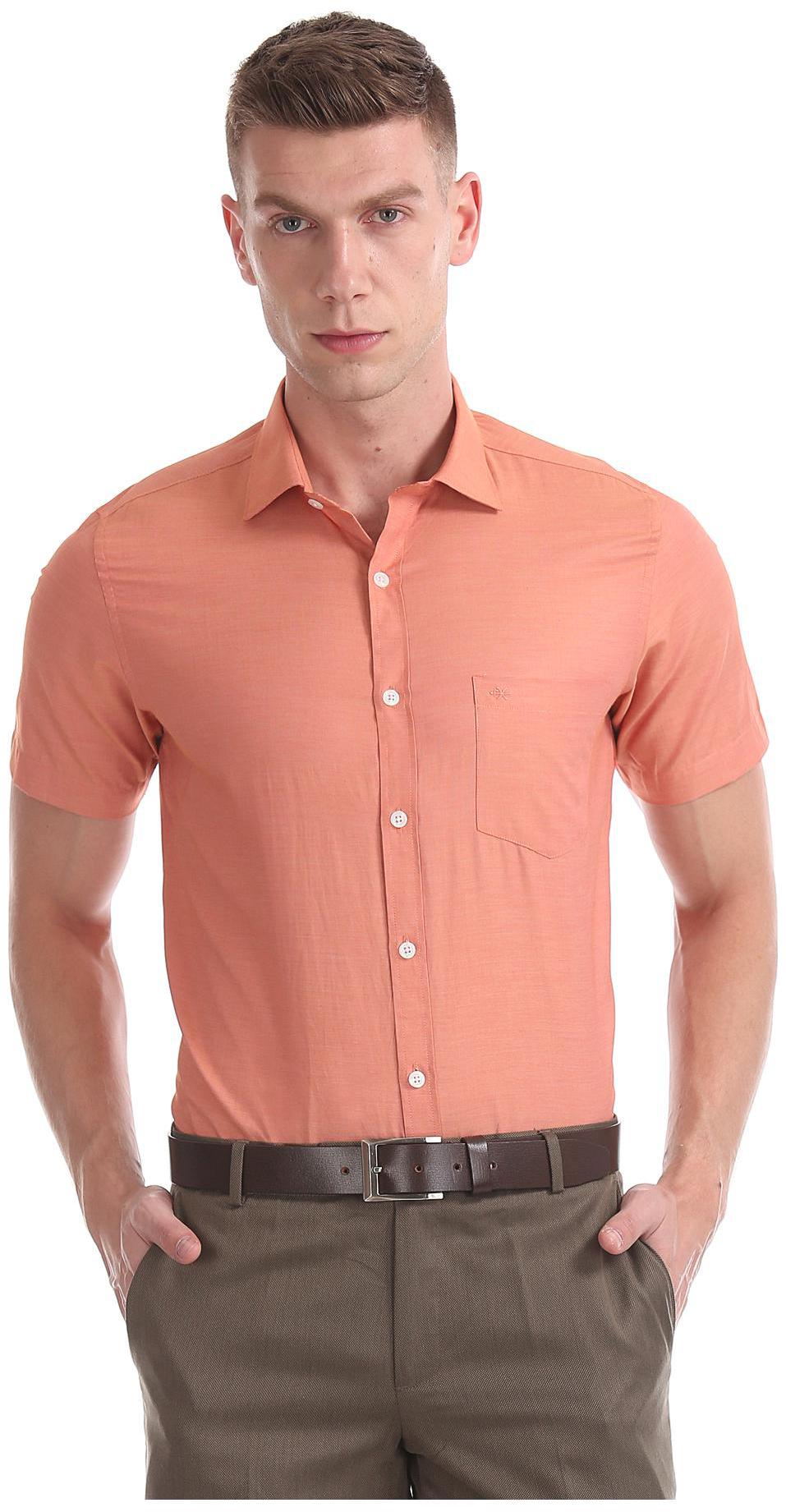 

Excalibur Men Regular fit Formal Shirt - Orange