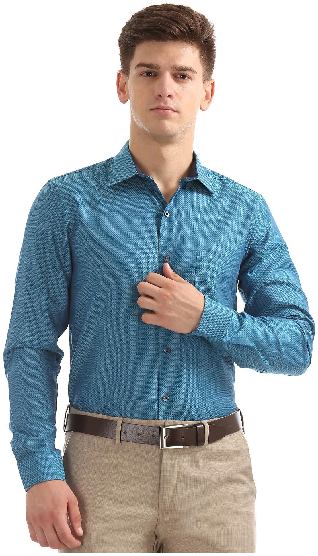 

Excalibur Men Slim fit Formal Shirt - Blue