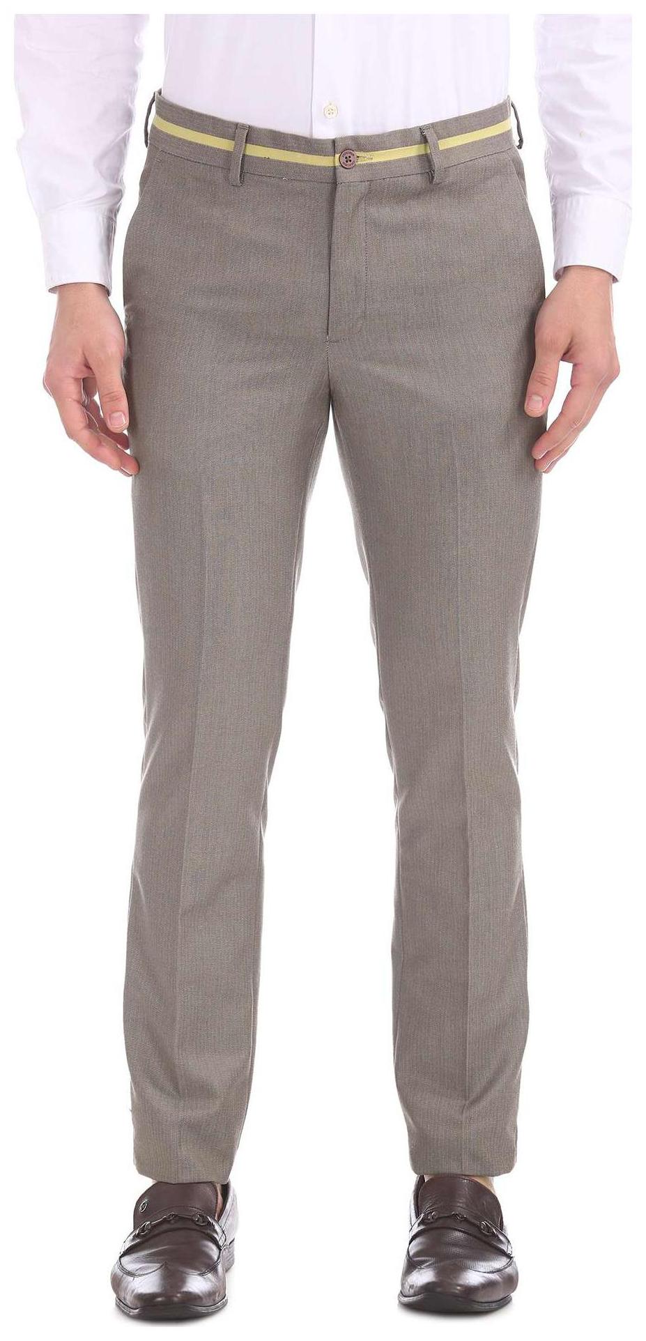 

Excalibur Men Solid Skinny Fit Formal Trouser - Brown