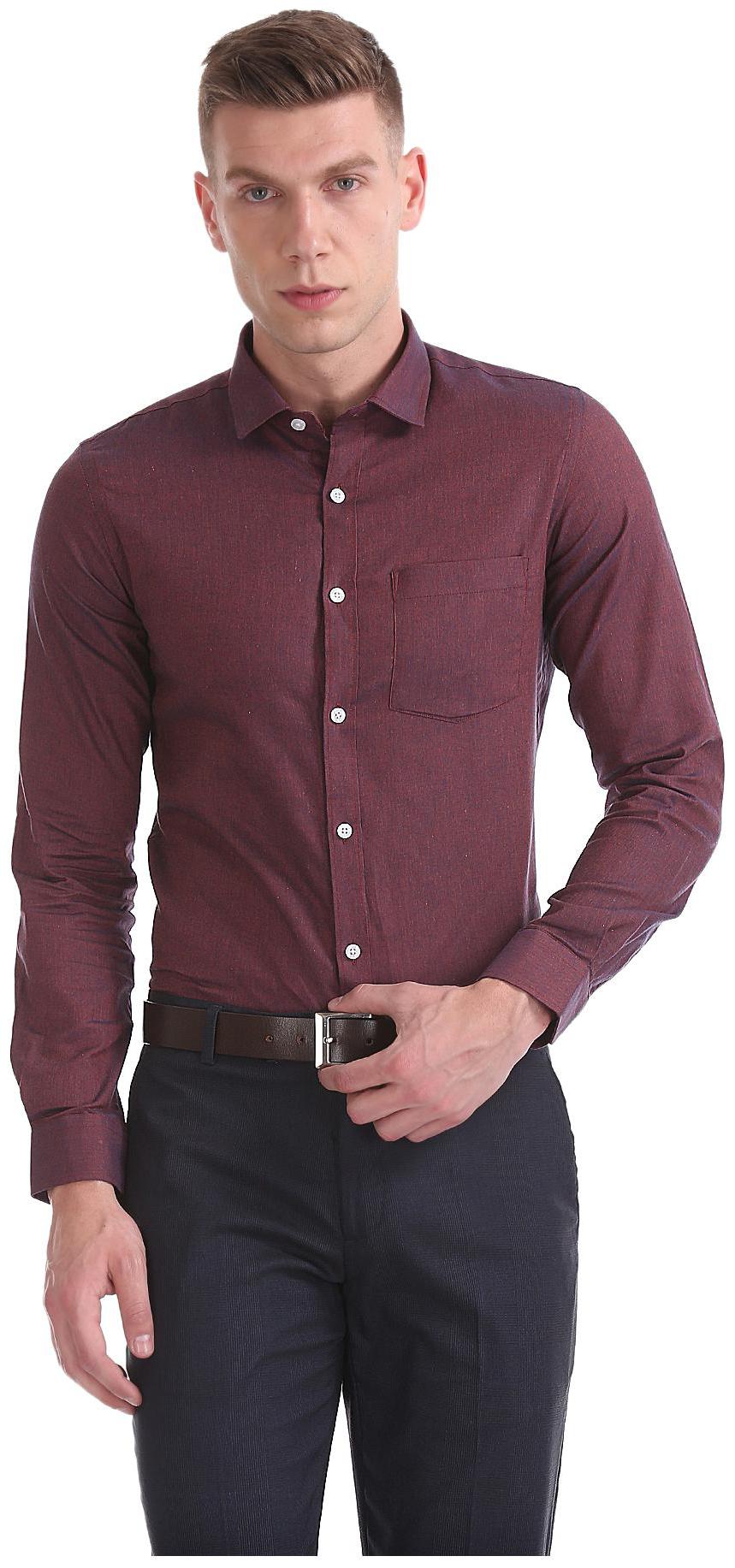 

Excalibur Men Slim fit Formal Shirt - Brown