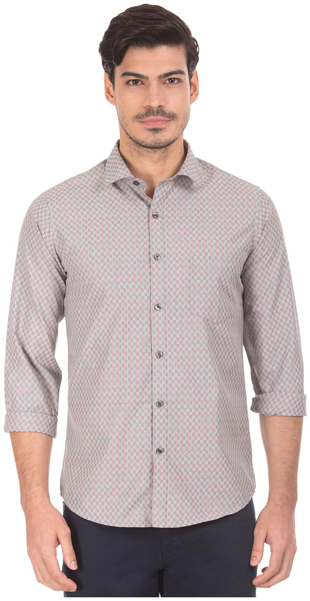 

Excalibur Men Slim fit Formal Shirt - Grey
