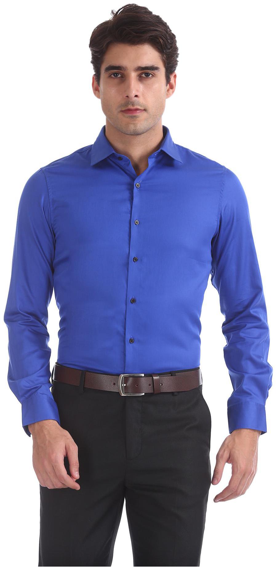 

Excalibur Men Slim fit Formal Shirt - Blue
