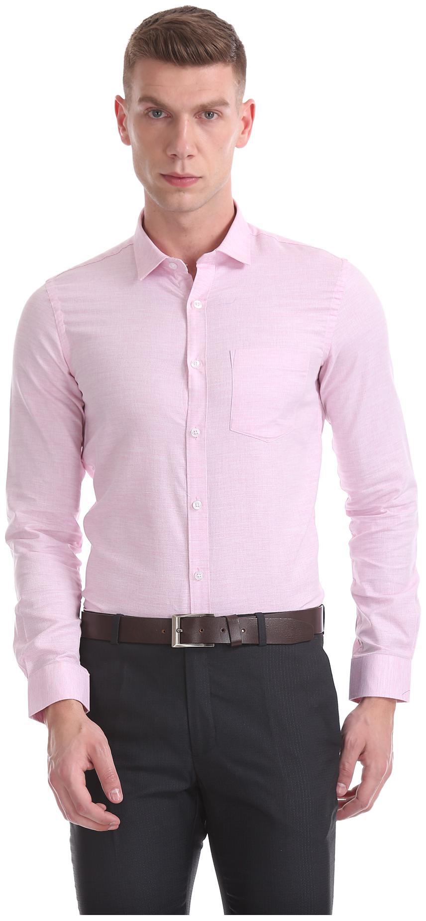 

Excalibur Men Slim fit Formal Shirt - Pink