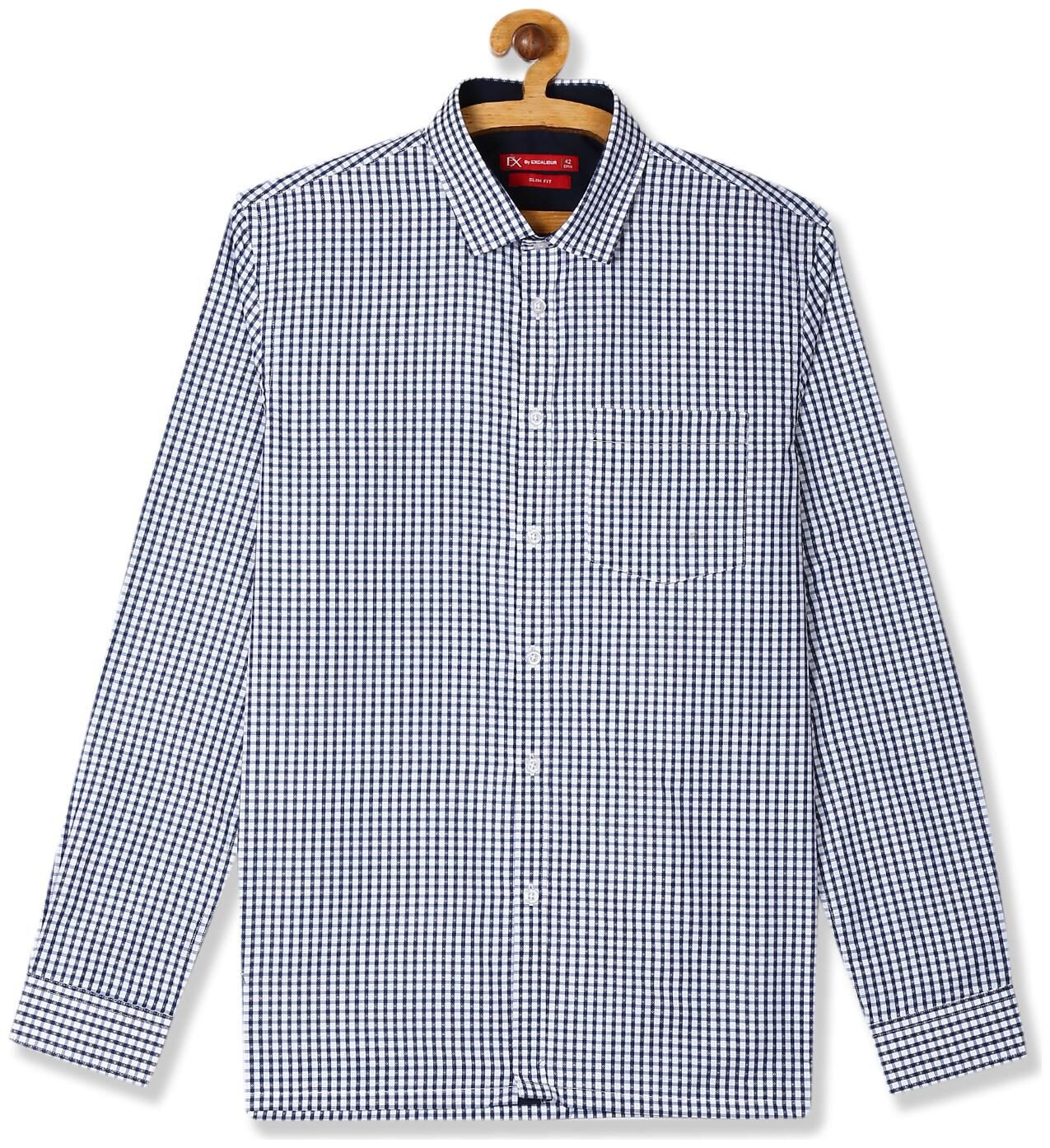 

Excalibur Men Slim fit Formal Shirt - Blue