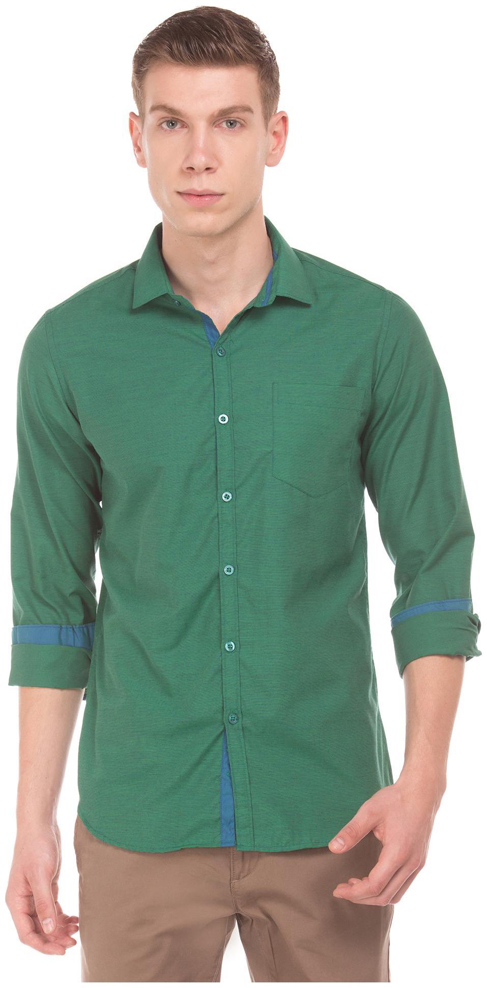

Excalibur Men Slim fit Formal Shirt - Green