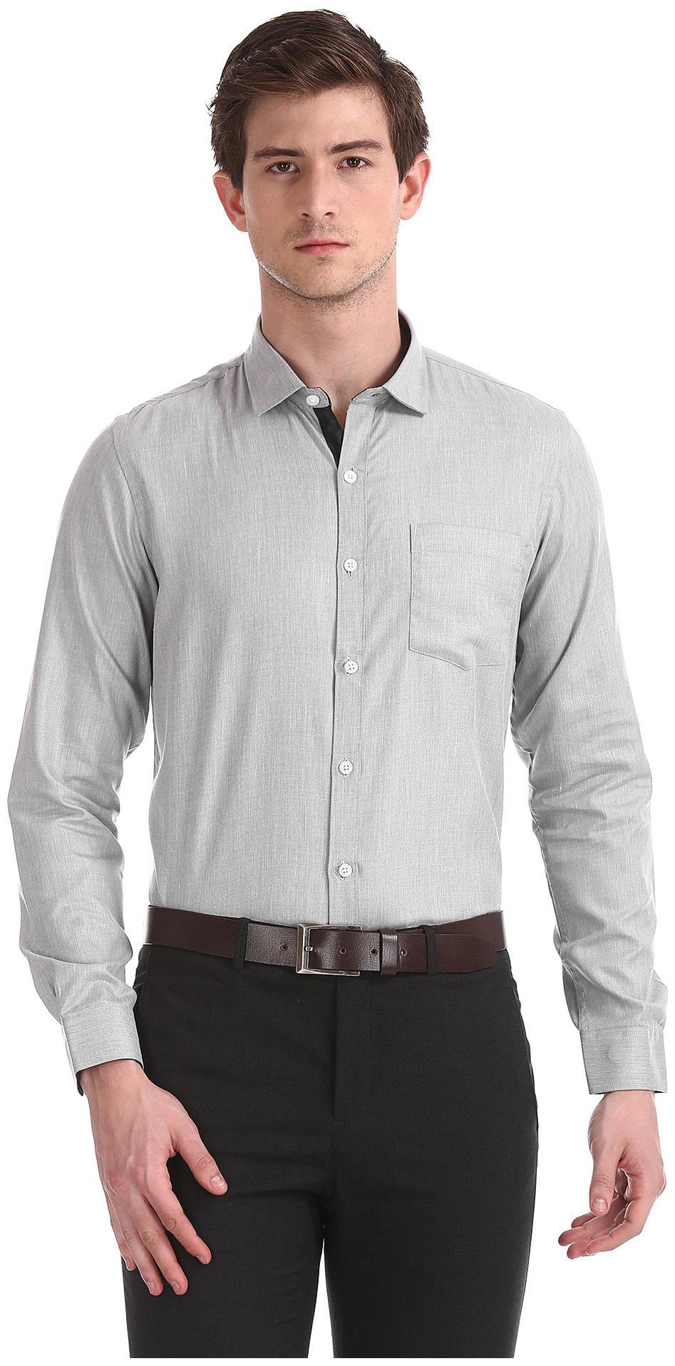 

Excalibur Men Regular fit Formal Shirt - Grey