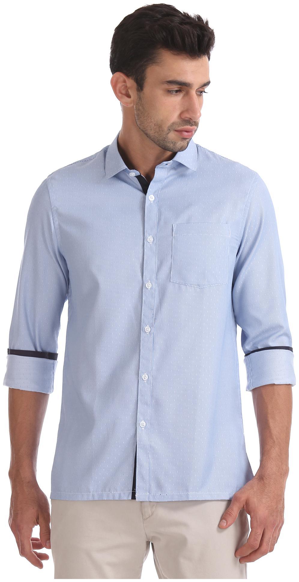 

Excalibur Men Slim fit Formal Shirt - Blue