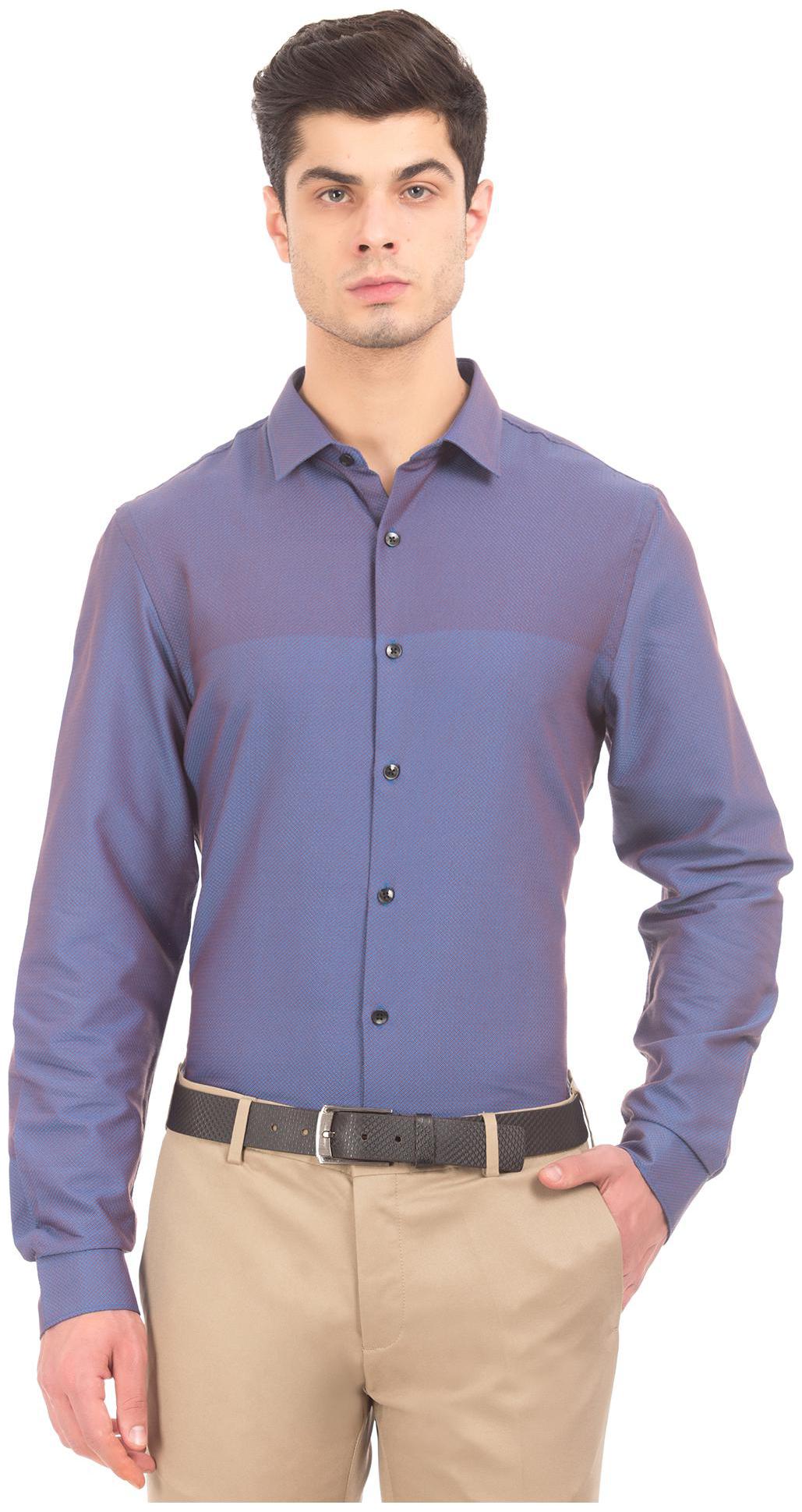 

Excalibur Men Slim fit Formal Shirt - Blue