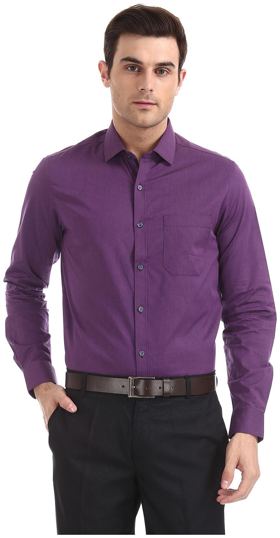 

Excalibur Men Regular fit Formal Shirt - Purple