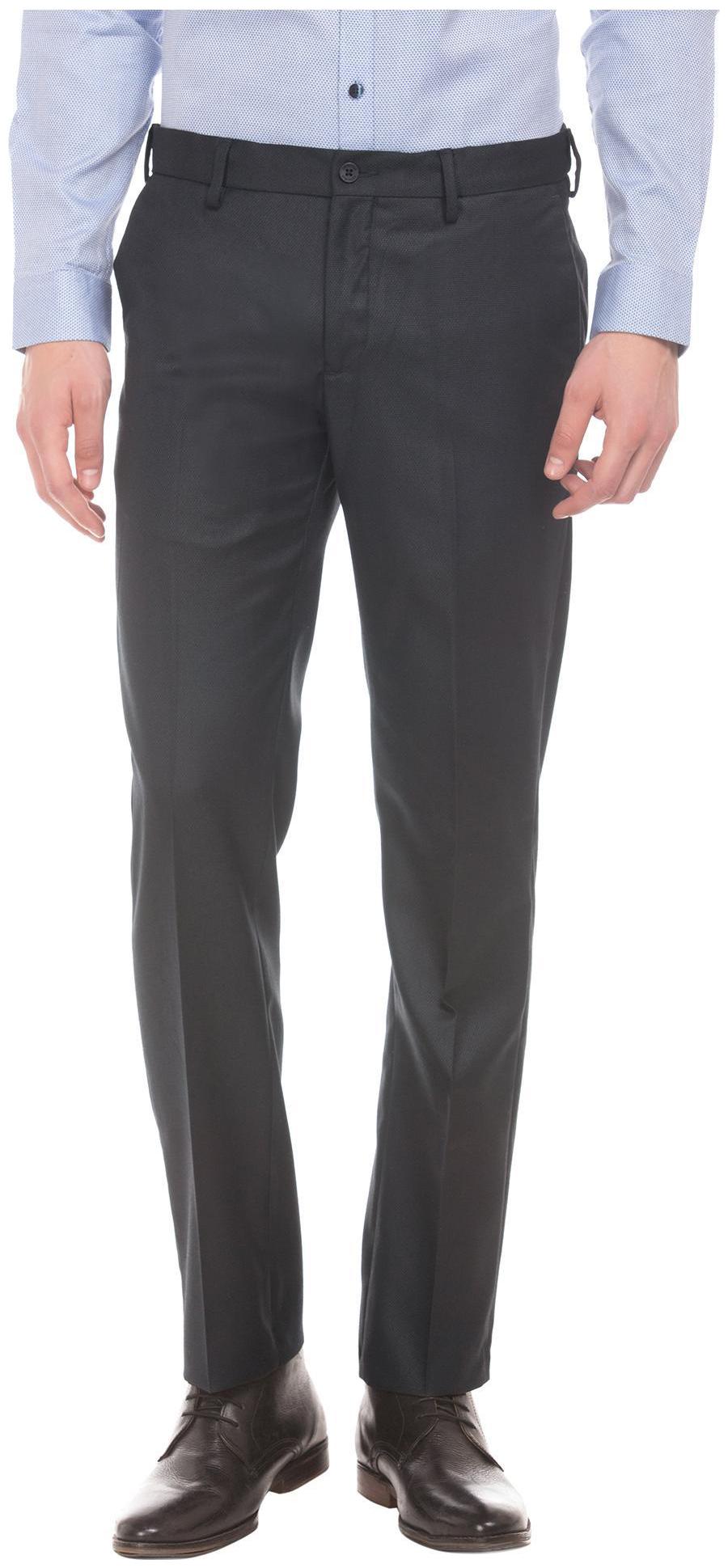 

Excalibur Men Solid Regular Fit Formal Trouser - Black