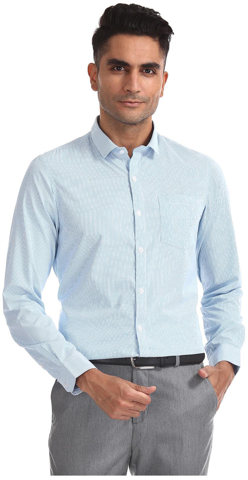 

Excalibur Men Regular fit Formal Shirt - Blue