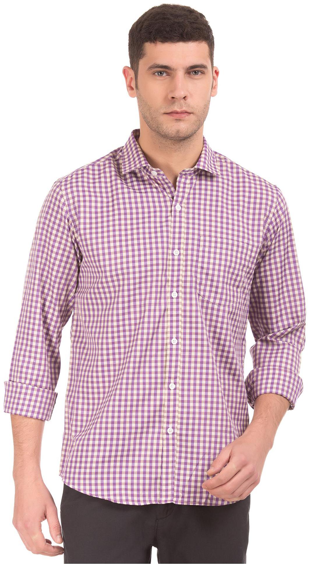 

Excalibur Men Slim fit Formal Shirt - Purple