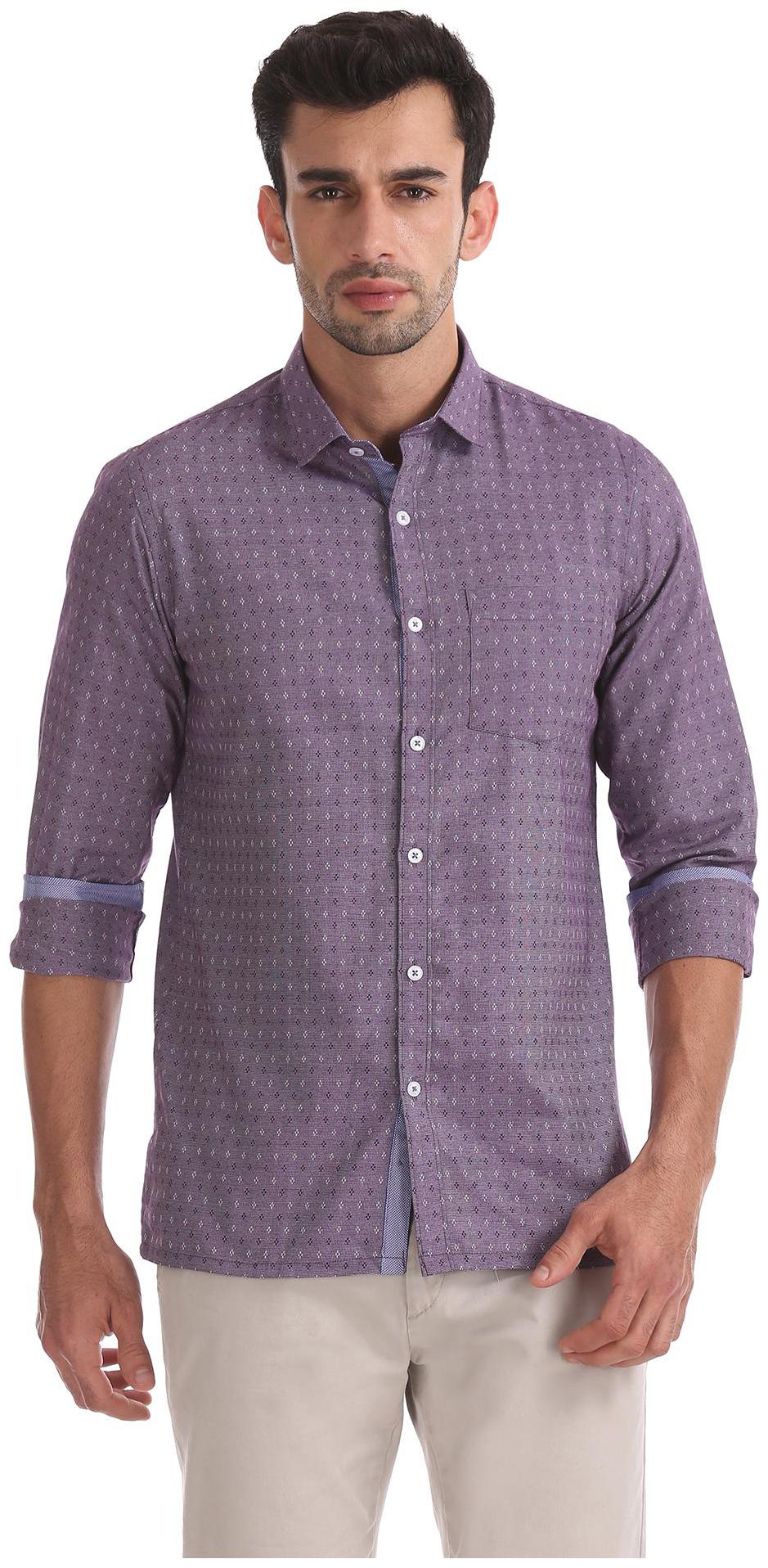 

Excalibur Men Slim fit Formal Shirt - Purple