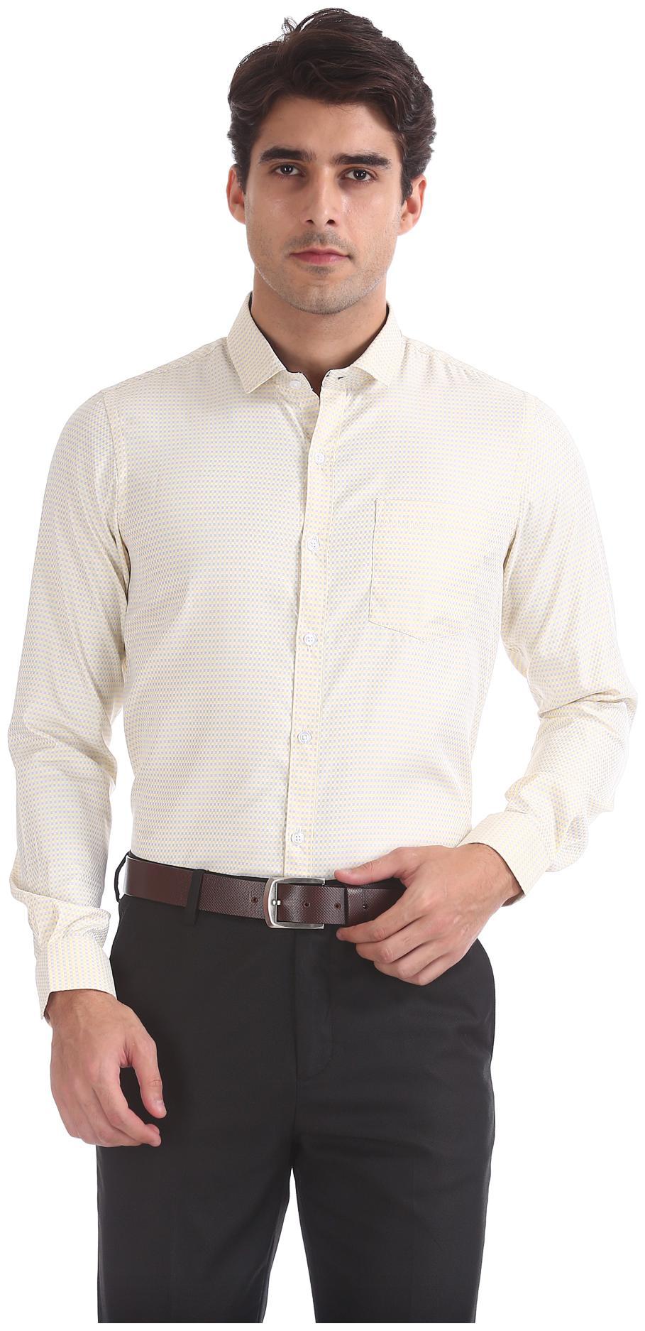 

Excalibur Men Regular fit Formal Shirt - Yellow