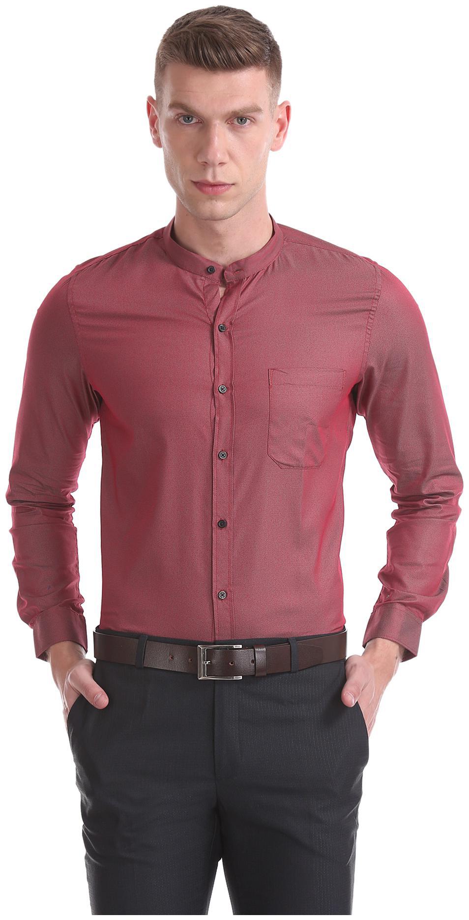

Excalibur Men Slim fit Formal Shirt - Red