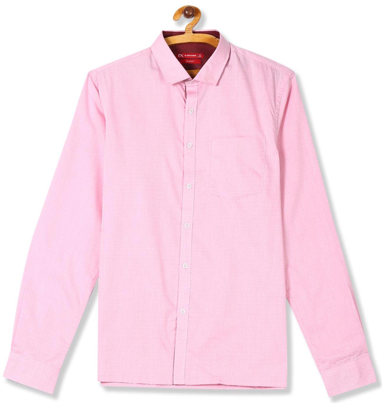 

Excalibur Men Slim fit Formal Shirt - Pink