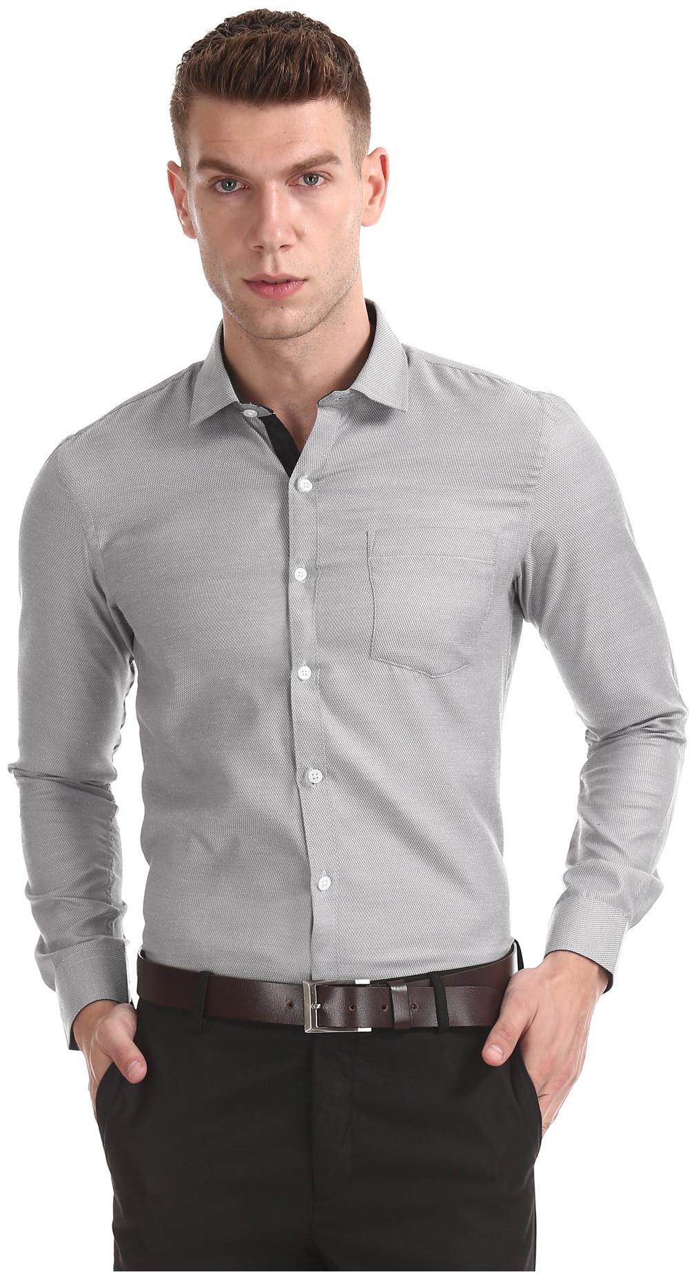 

Excalibur Men Regular fit Formal Shirt - Grey