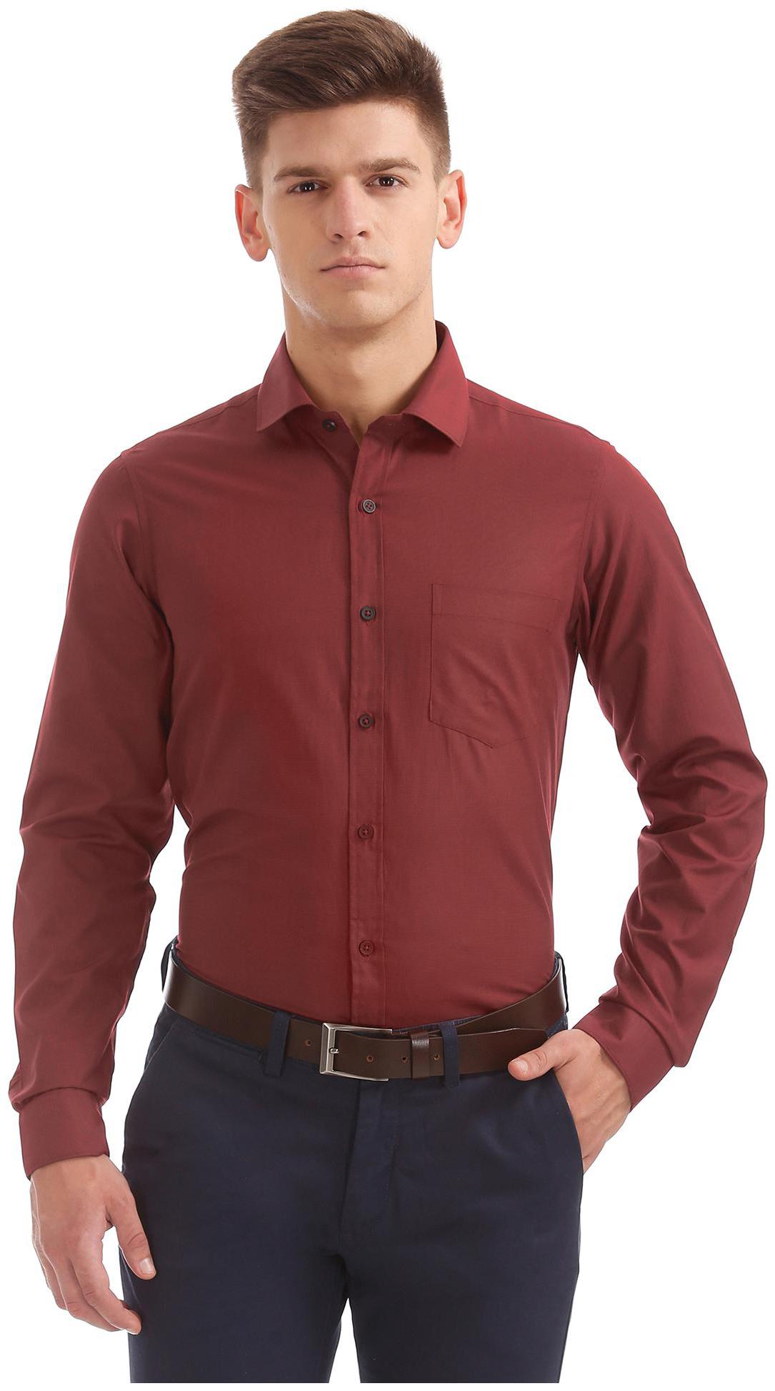 

Excalibur Men Regular fit Formal Shirt - Red