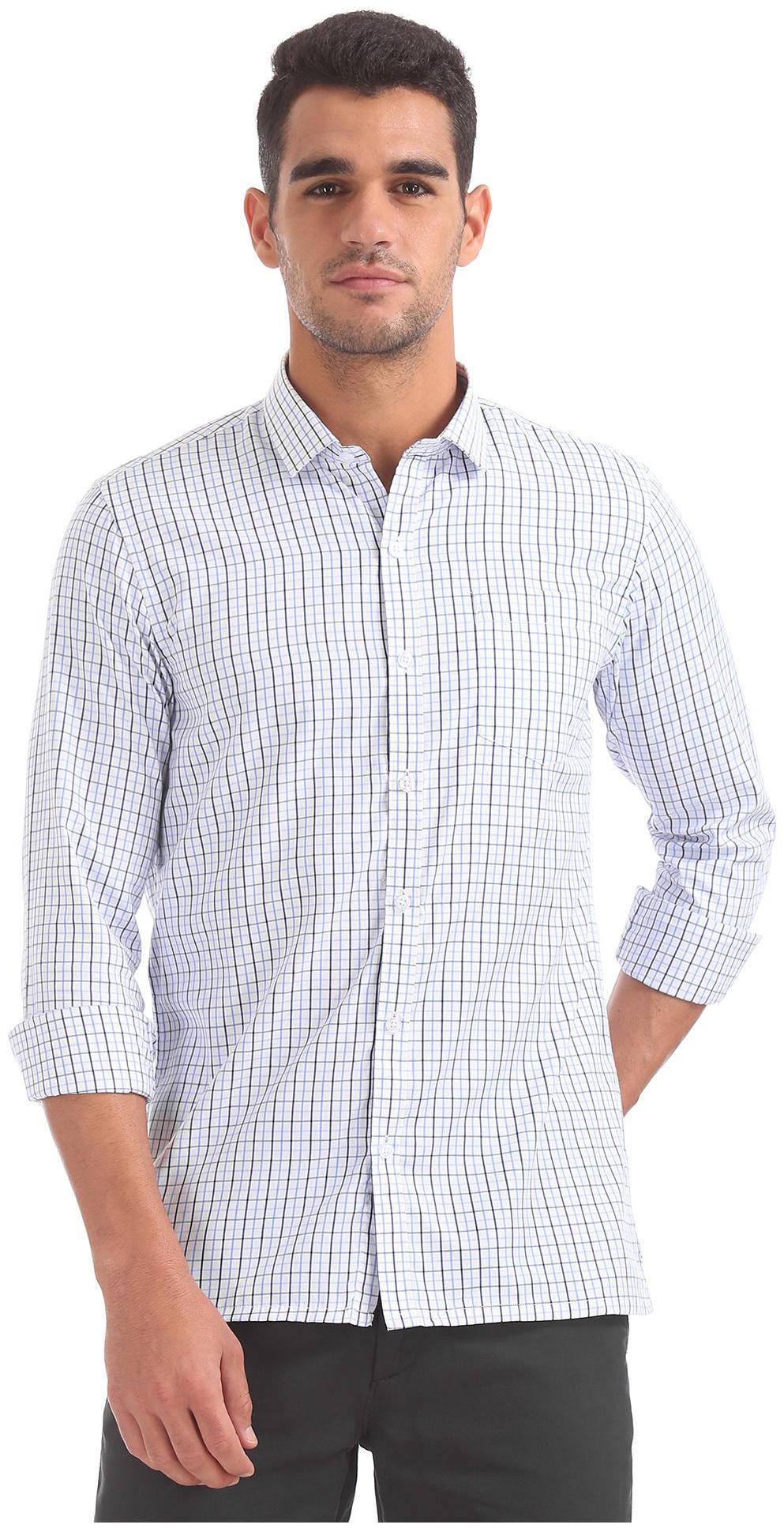 

Excalibur Men Multi Checked Slim Fit Casual Shirt