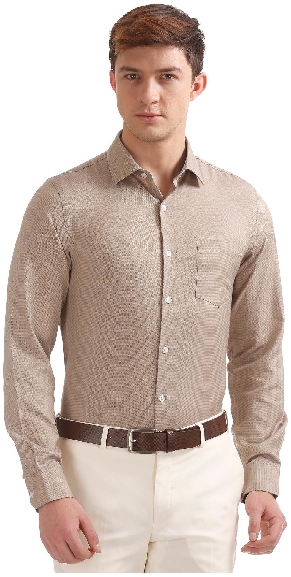 

Excalibur Men Slim fit Formal Shirt - Brown