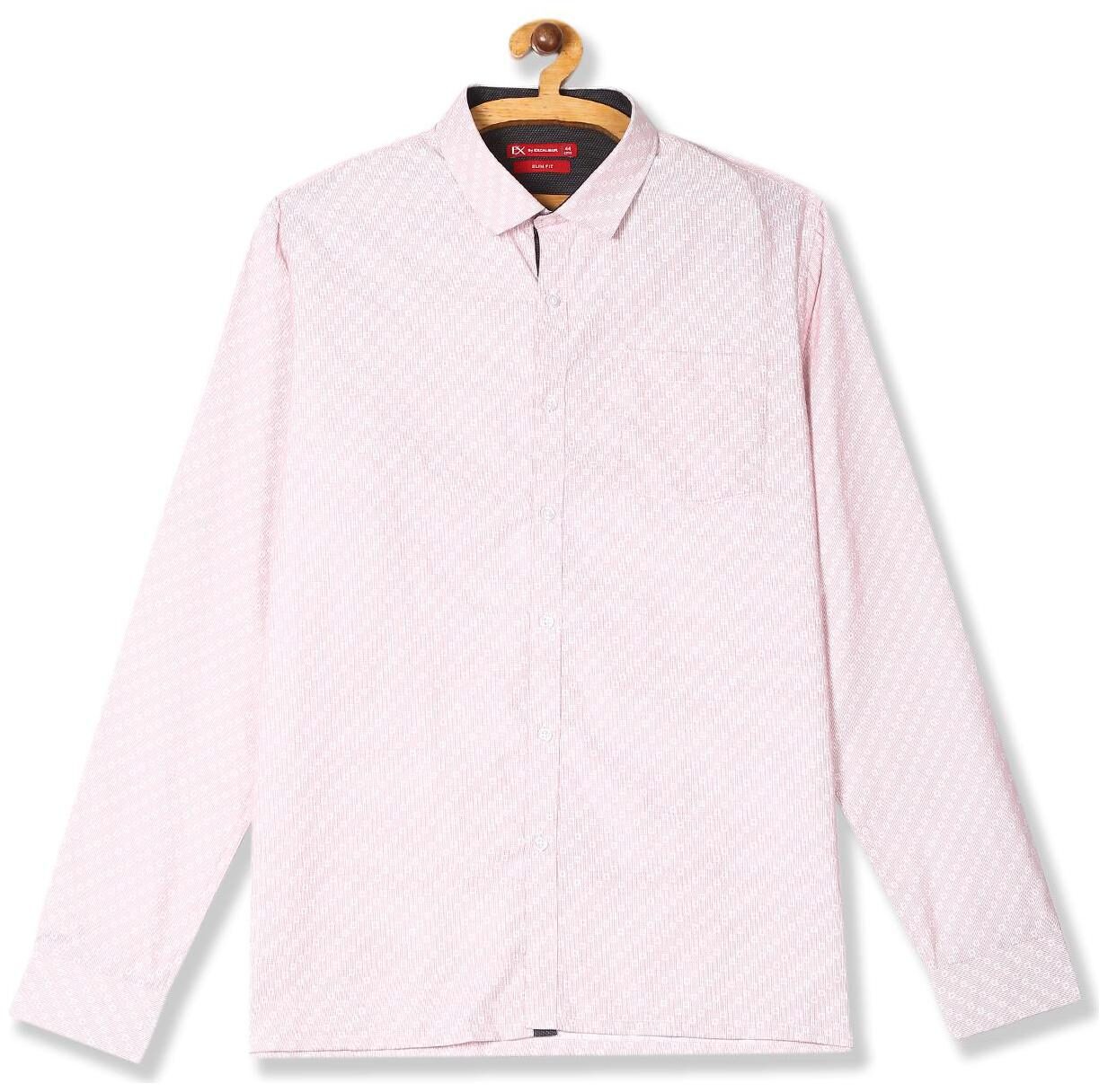 

Excalibur Men Slim fit Formal Shirt - Pink