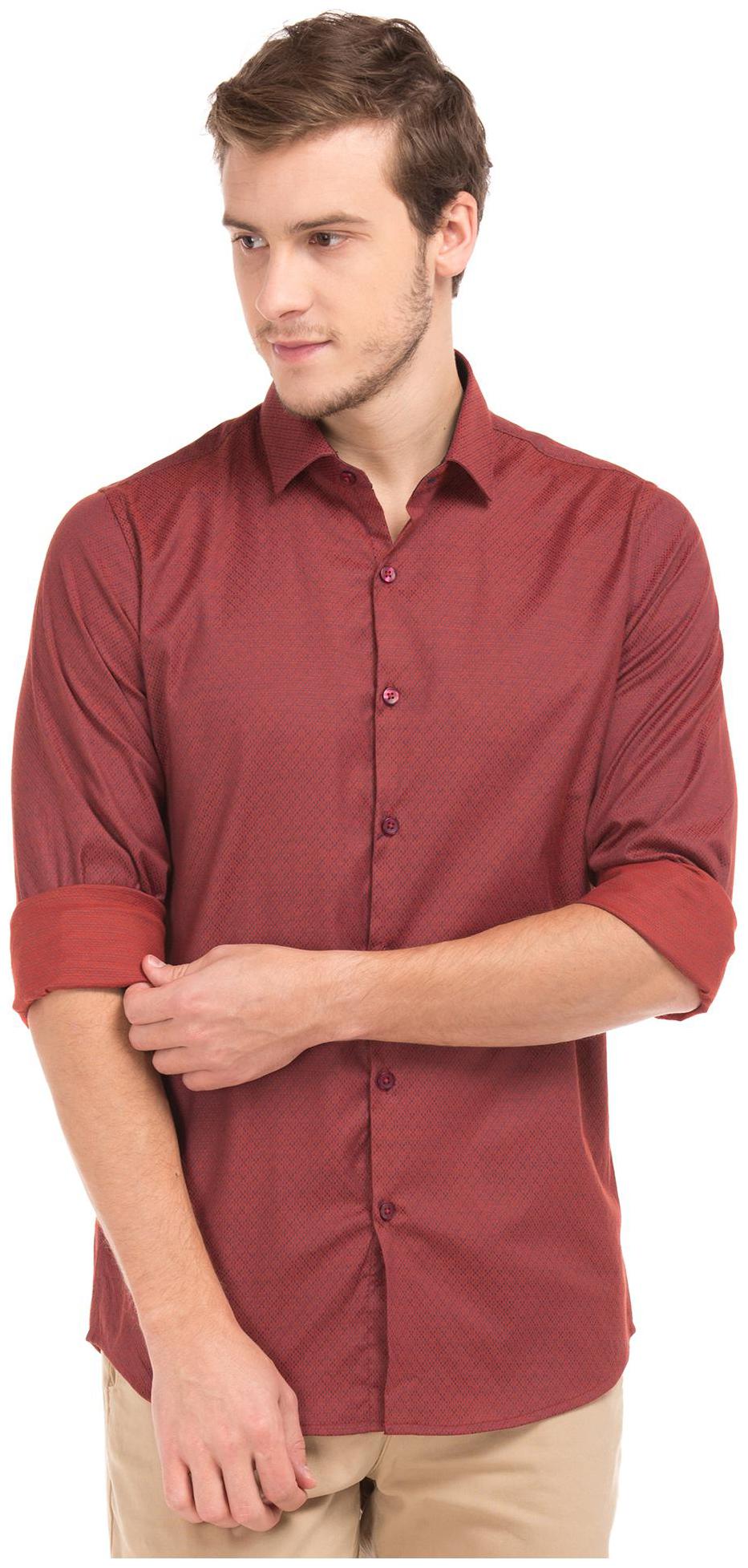 

Excalibur Men Slim fit Formal Shirt - Red