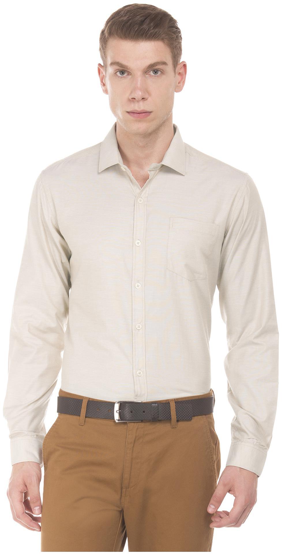 

Excalibur Men Regular fit Formal Shirt - Beige