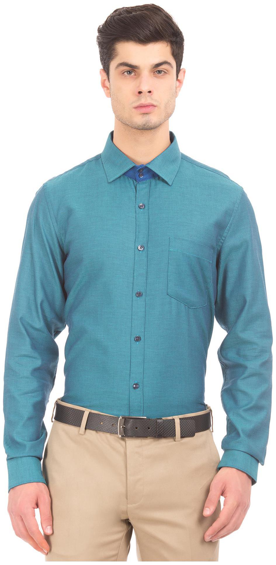 

Excalibur Men Slim fit Formal Shirt - Green