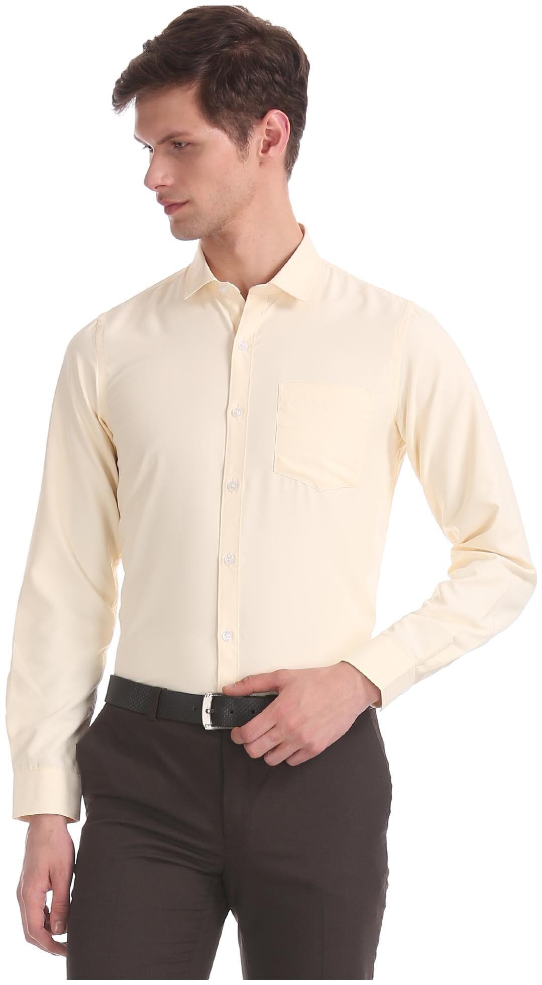 

Excalibur Men Regular fit Formal Shirt - Beige