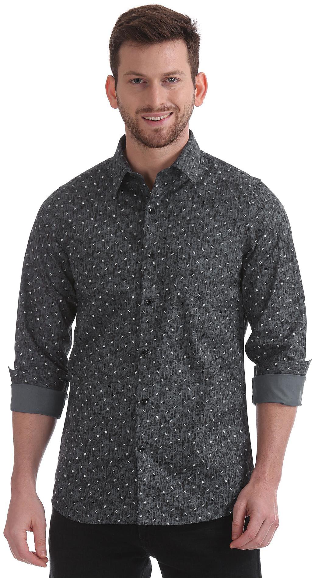 

Excalibur Men Super slim fit Formal Shirt - Grey