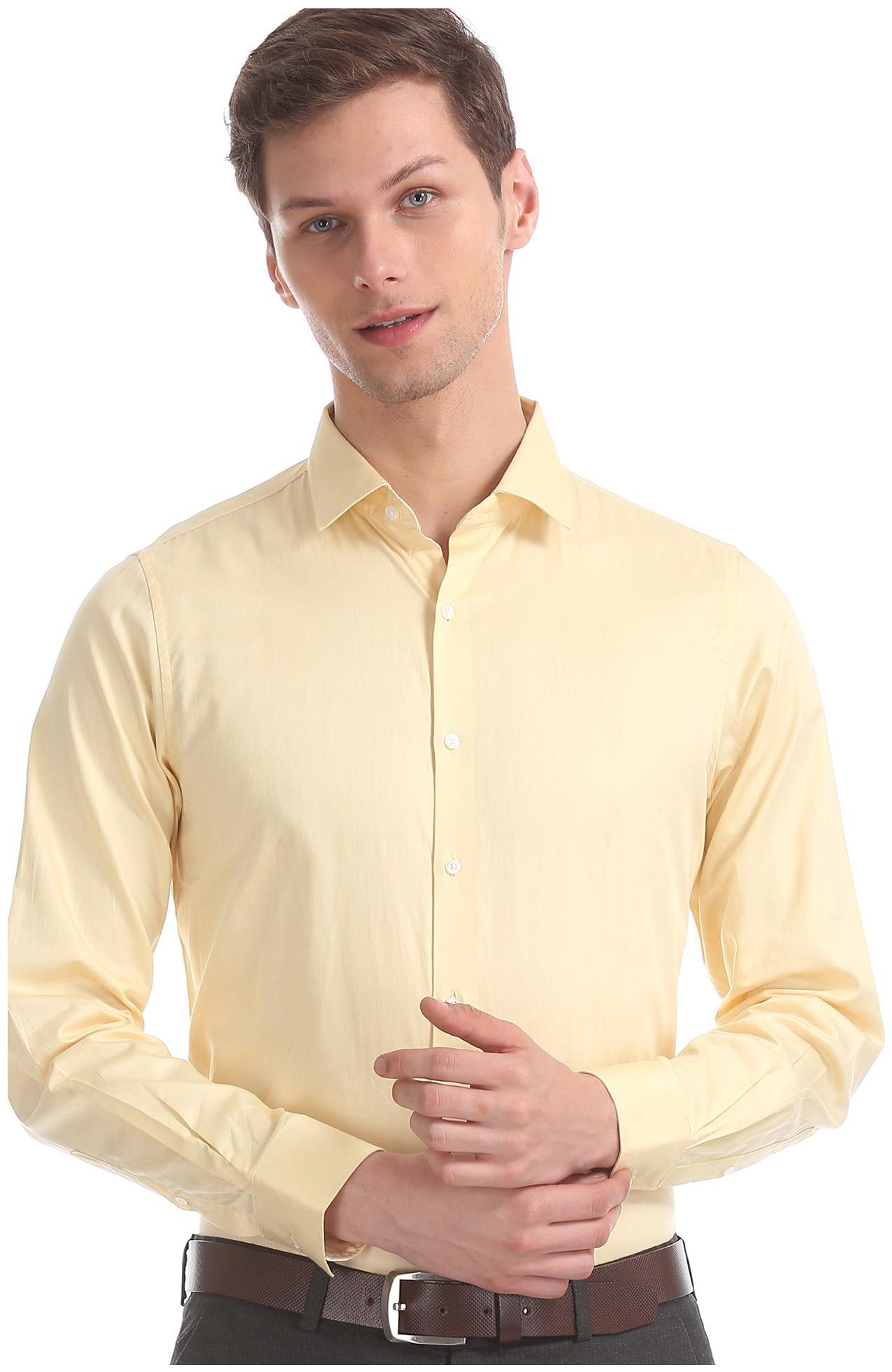 

Excalibur Men Slim fit Formal Shirt - Yellow