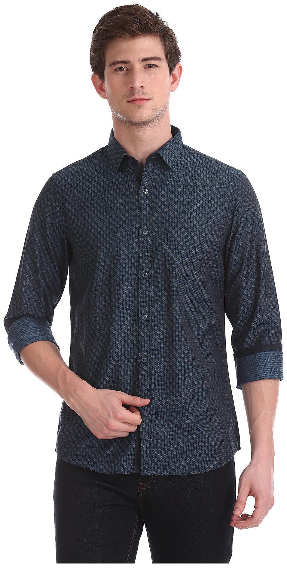 

Excalibur Men Slim fit Formal Shirt - Blue