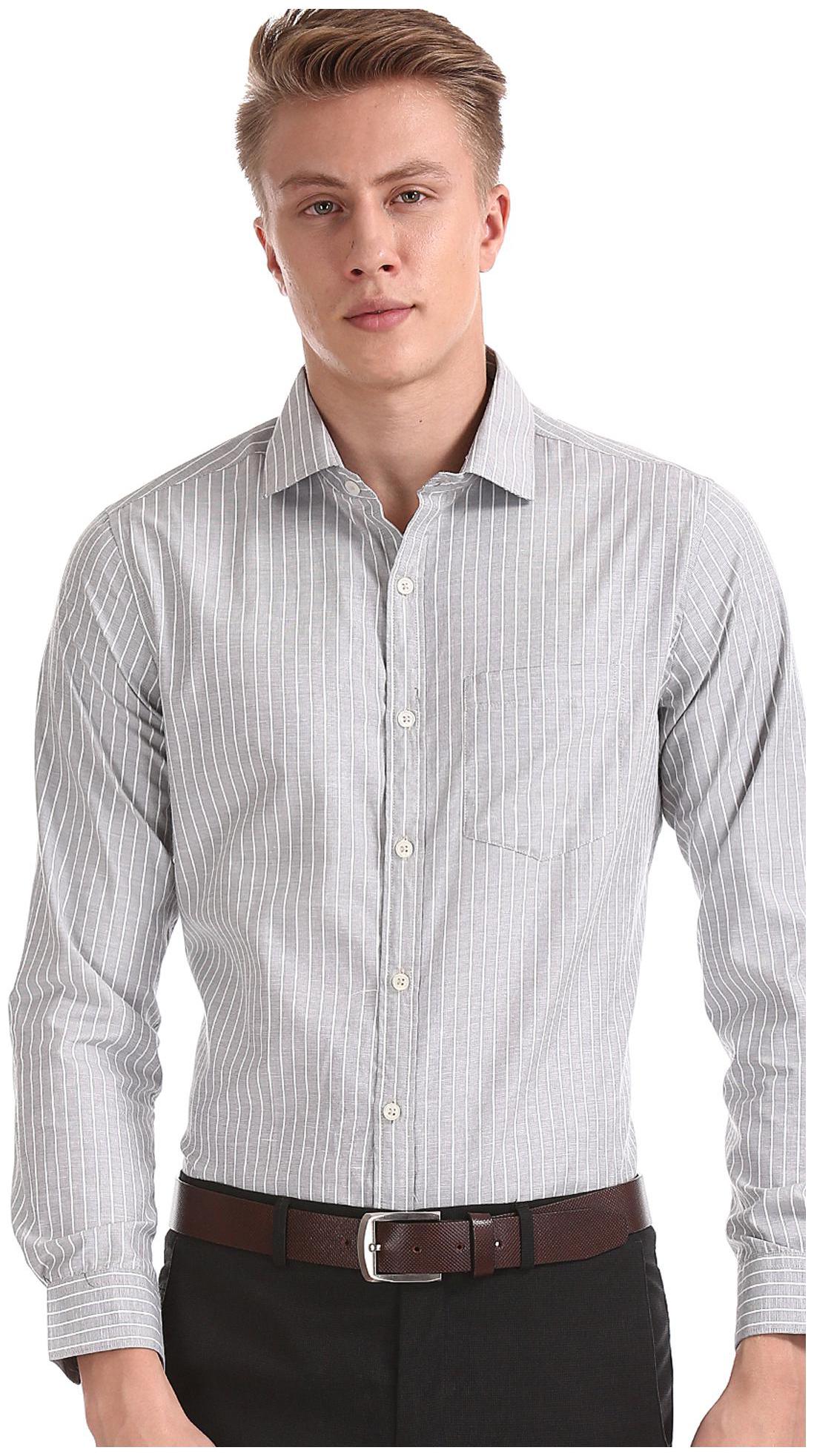 

Excalibur Men Regular fit Formal Shirt - Grey