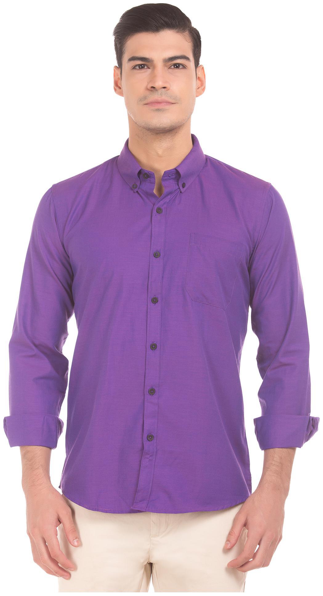 

Excalibur Men Slim fit Formal Shirt - Purple
