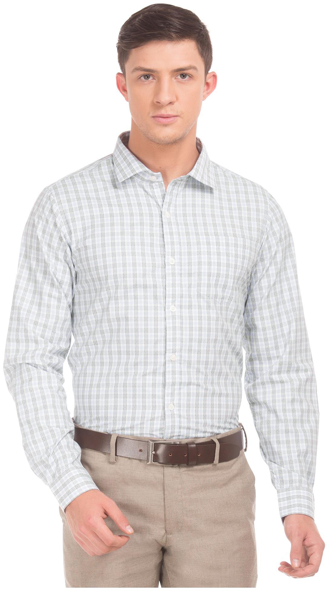 

Excalibur Men Slim fit Formal Shirt - Grey