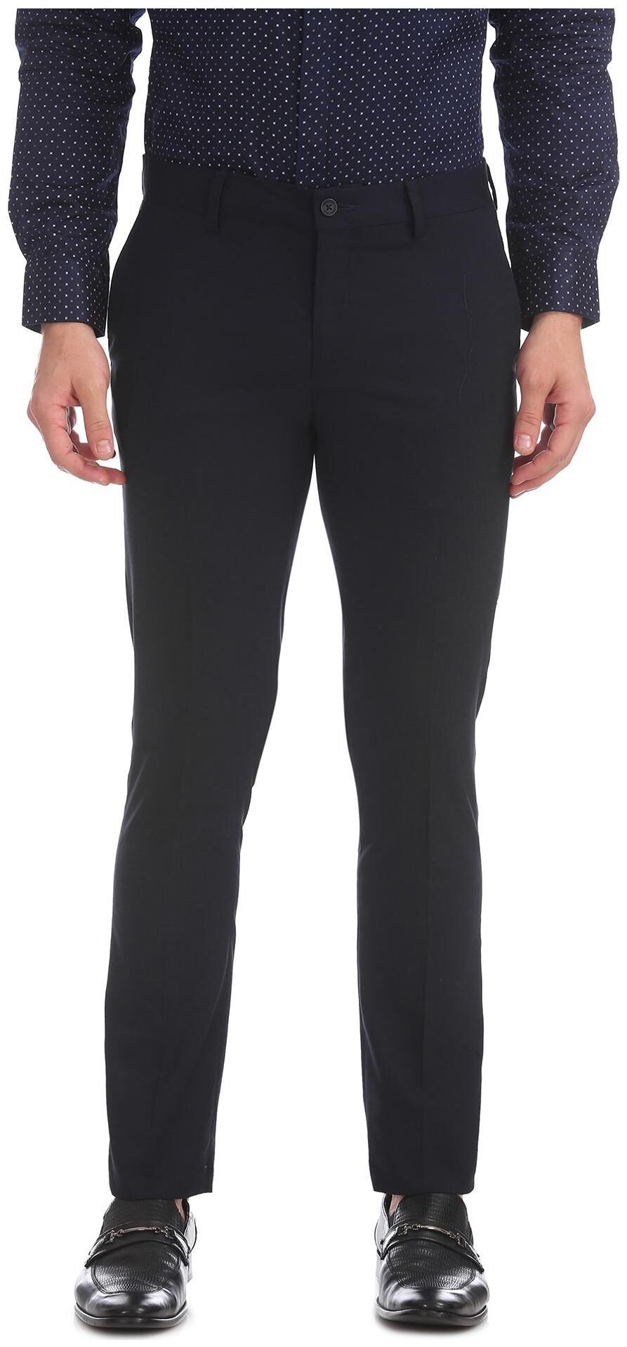 

Excalibur Men Solid Skinny Fit Formal Trouser - Blue