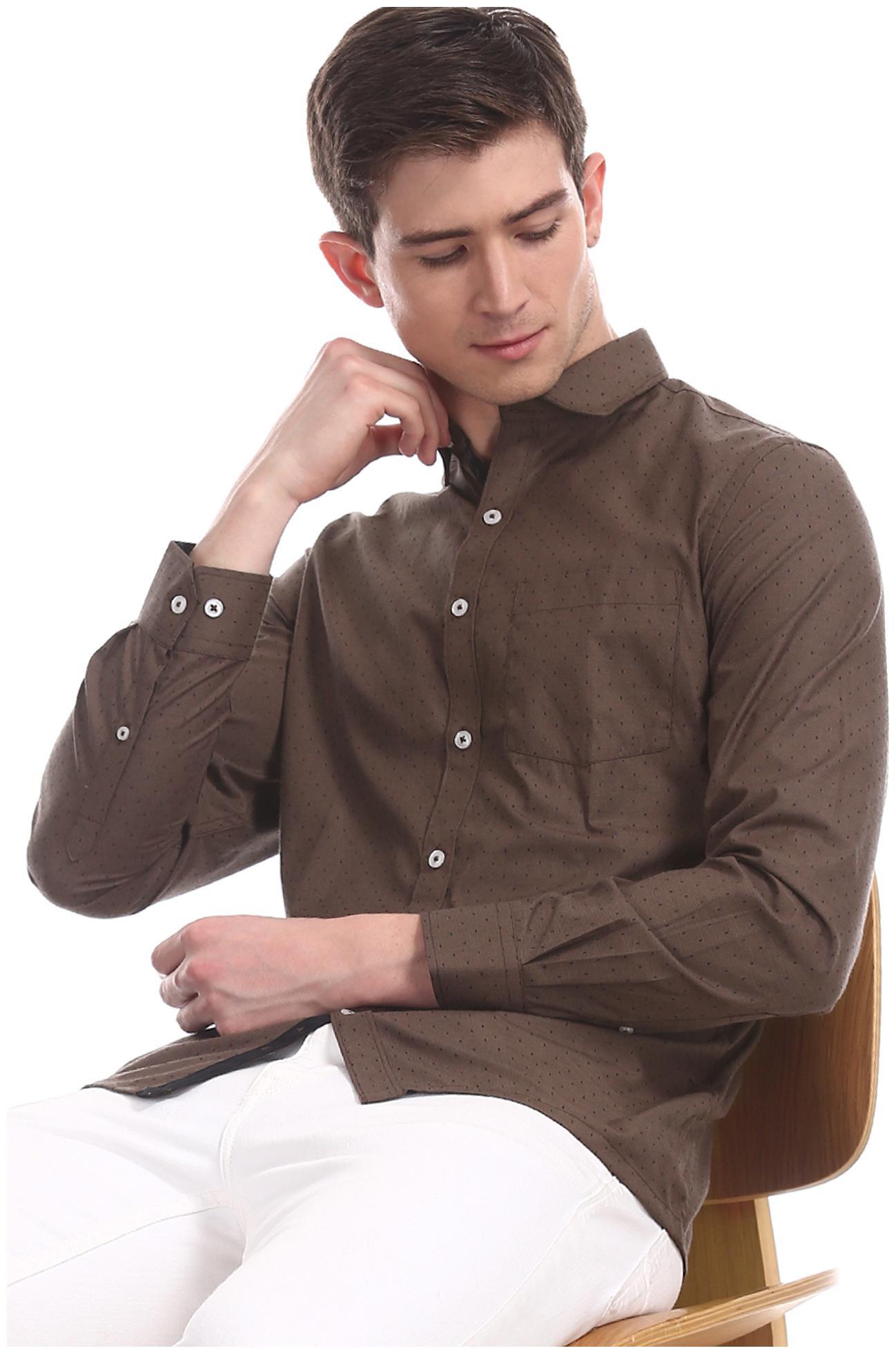 

Excalibur Men Slim fit Formal Shirt - Brown