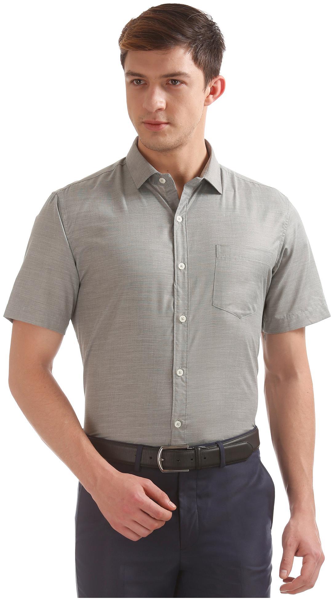 

Excalibur Men Regular fit Formal Shirt - Grey