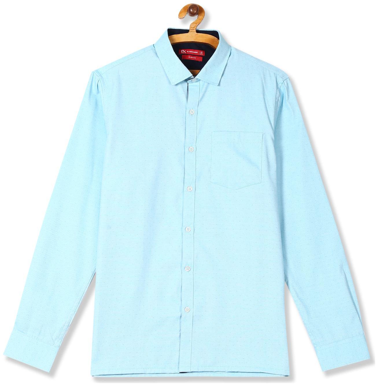 

Excalibur Men Slim fit Formal Shirt - Blue