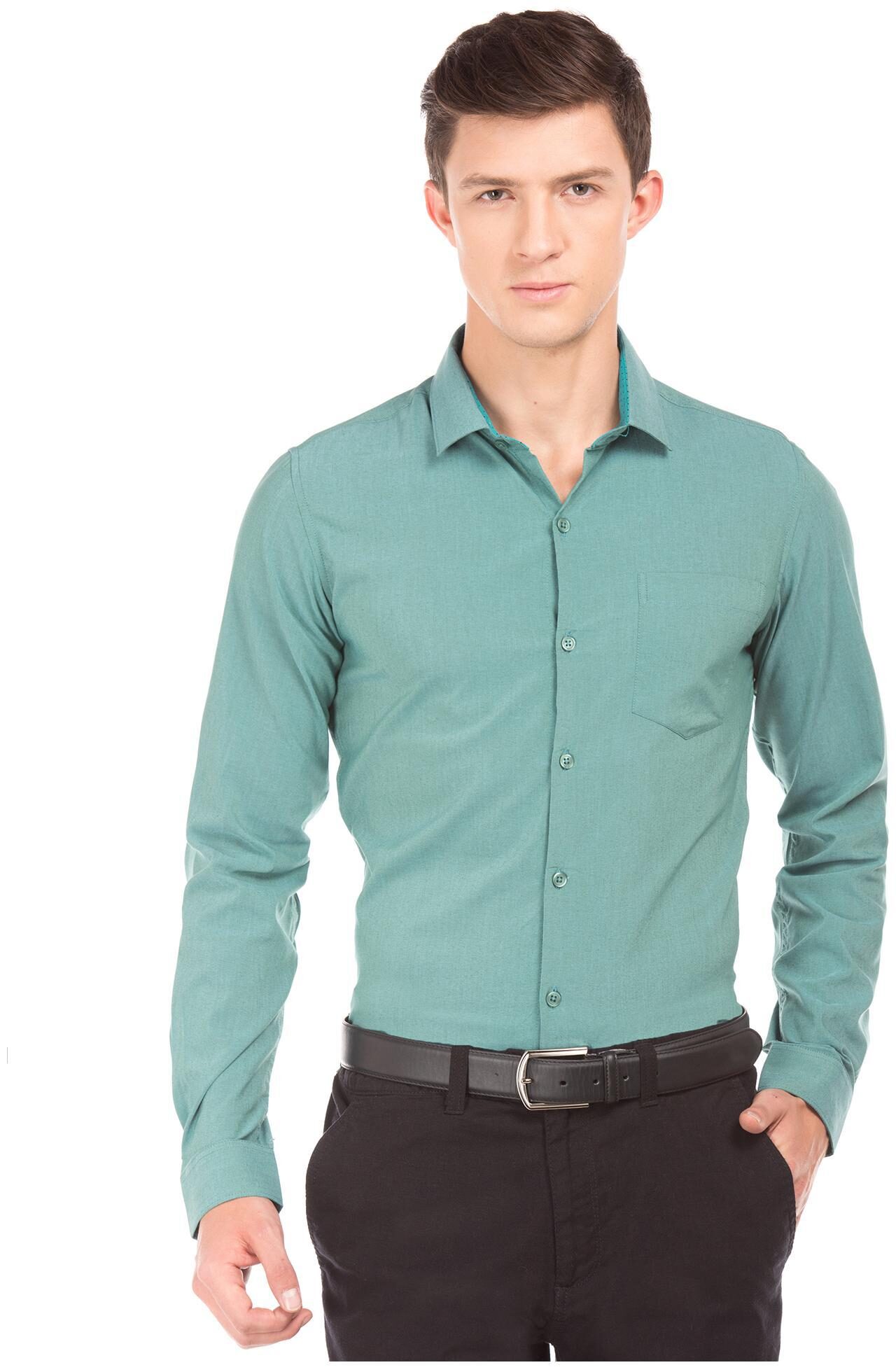 

Excalibur Men Slim fit Formal Shirt - Green