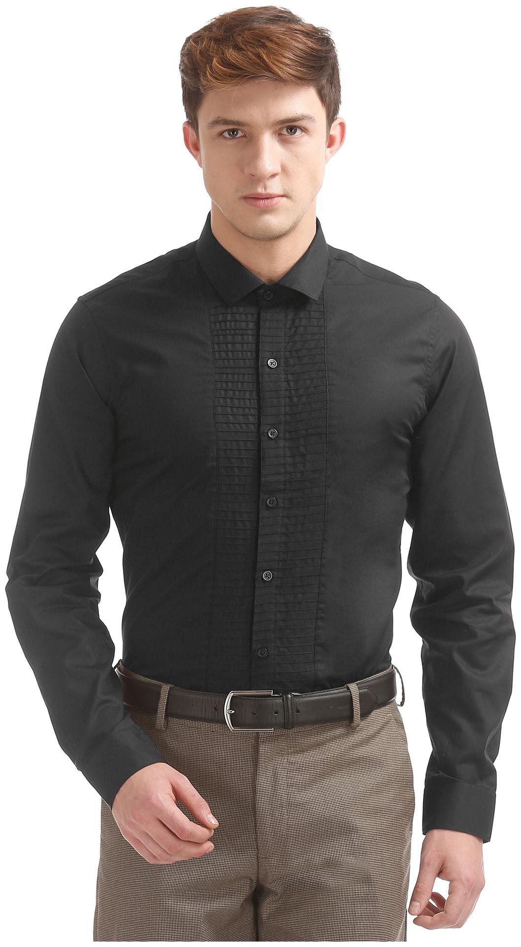 

Excalibur Men Slim fit Formal Shirt - Black