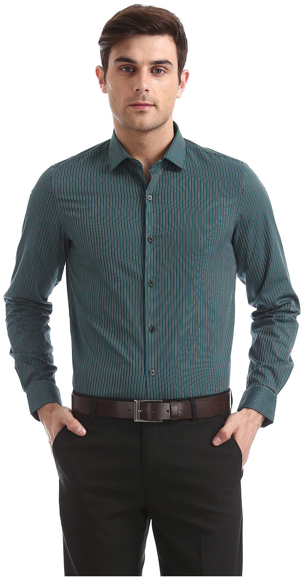 

Excalibur Men Slim fit Formal Shirt - Green