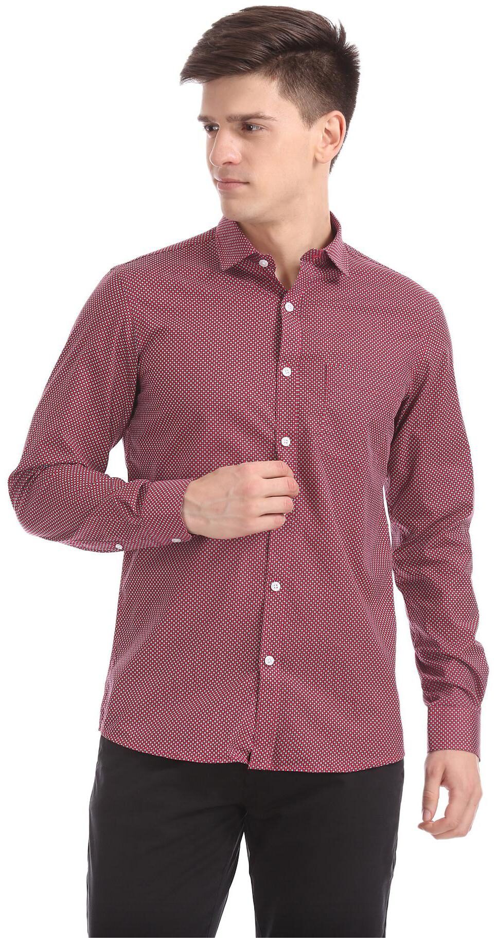 

Excalibur Men Slim fit Formal Shirt - Red