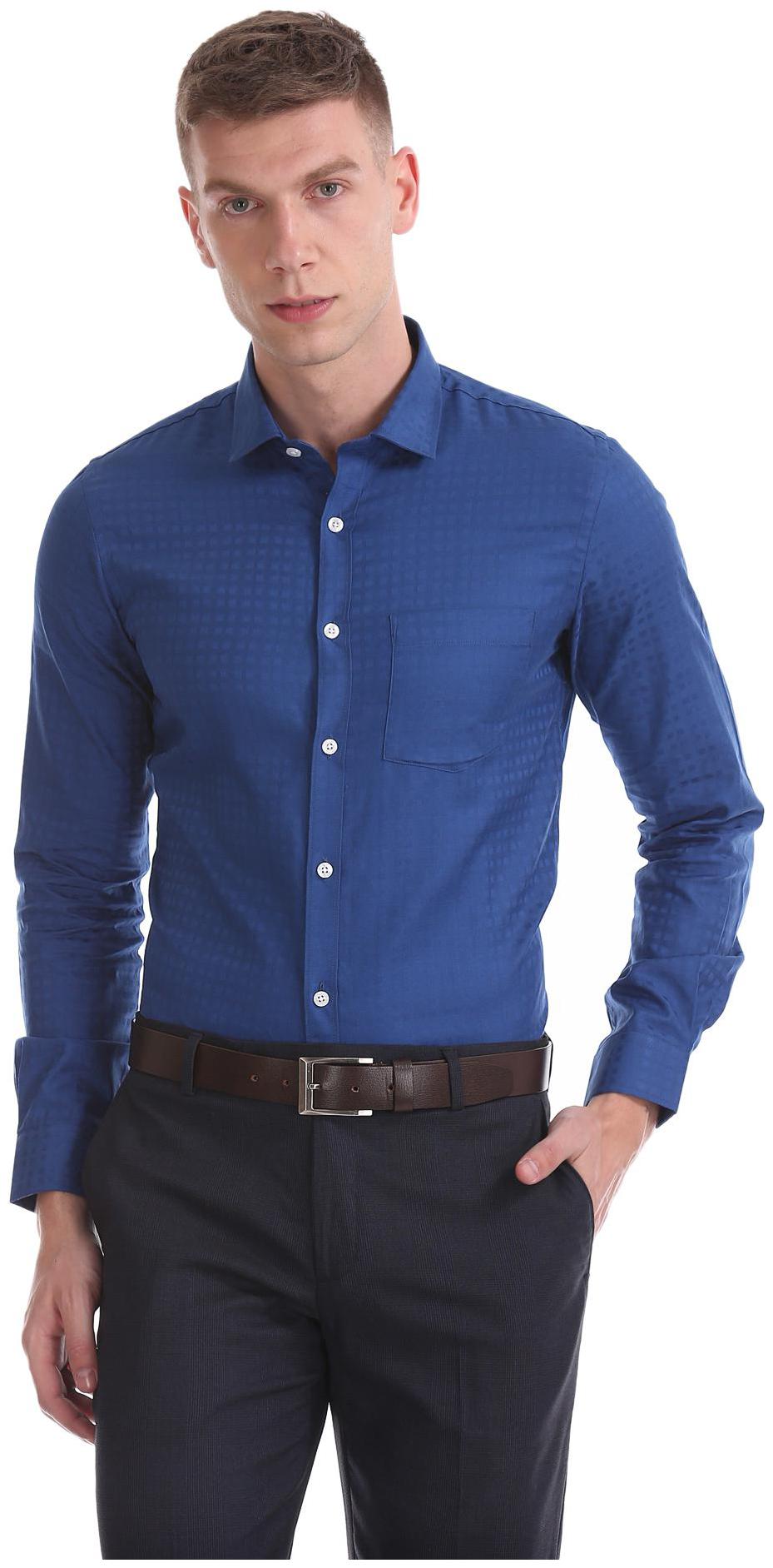 

Excalibur Men Slim fit Formal Shirt - Blue