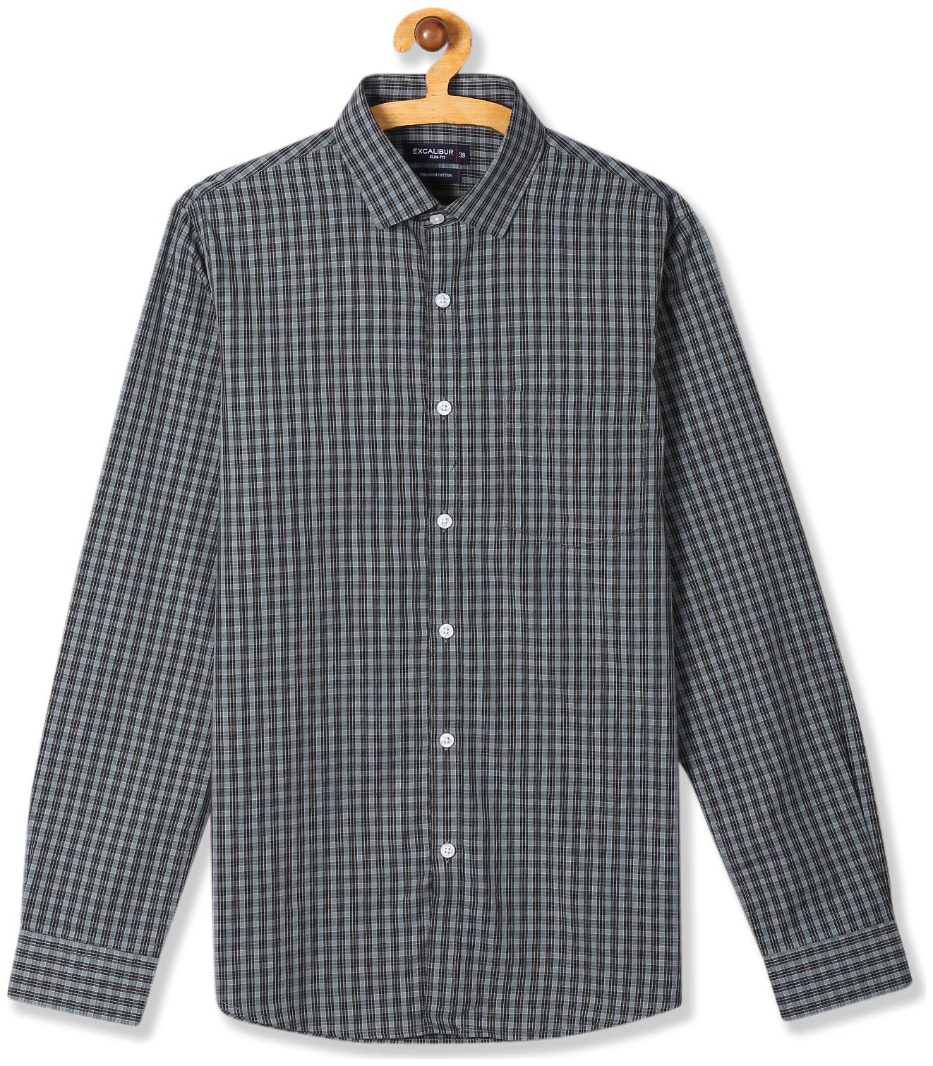 

Excalibur Men Slim fit Formal Shirt - Grey