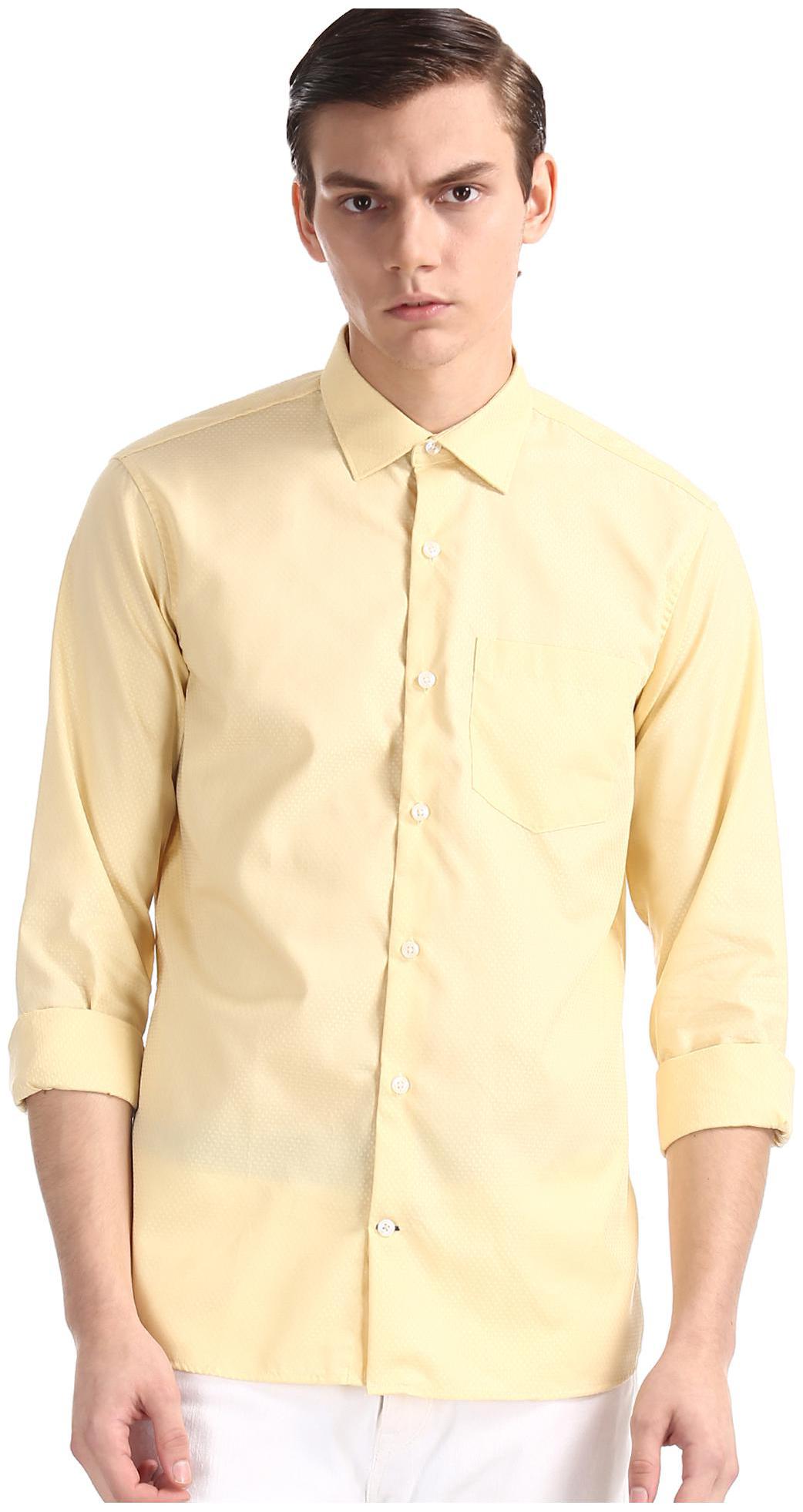 

Excalibur Men Slim fit Formal Shirt - Yellow