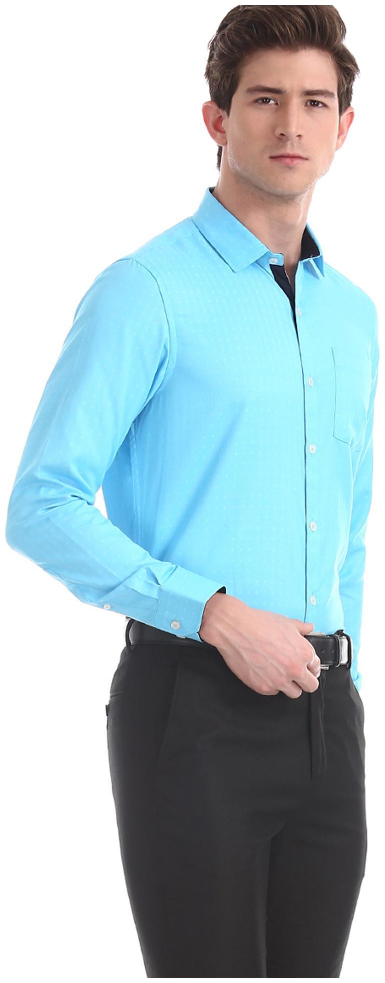 

Excalibur Men Slim fit Formal Shirt - Blue