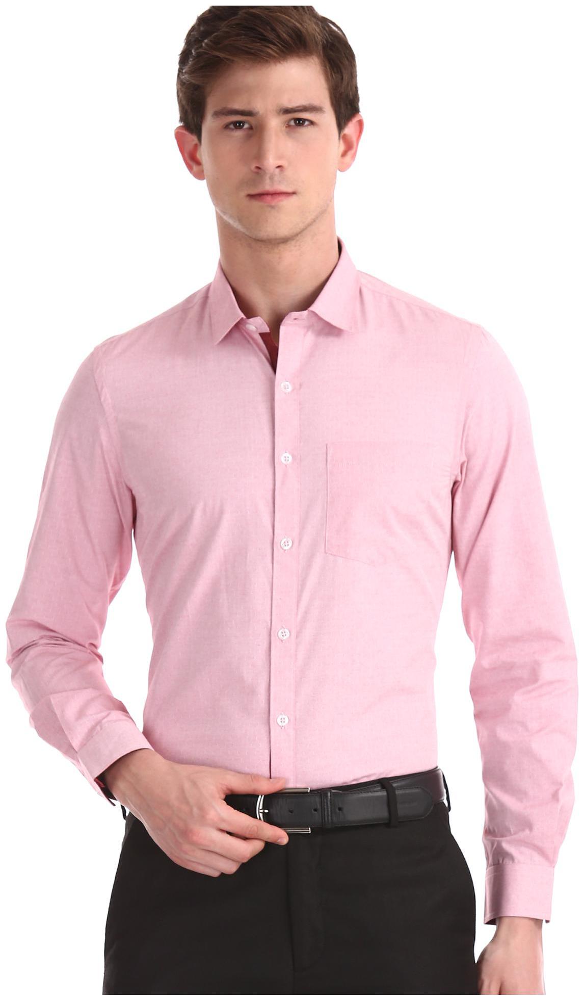 

Excalibur Men Slim fit Formal Shirt - Pink